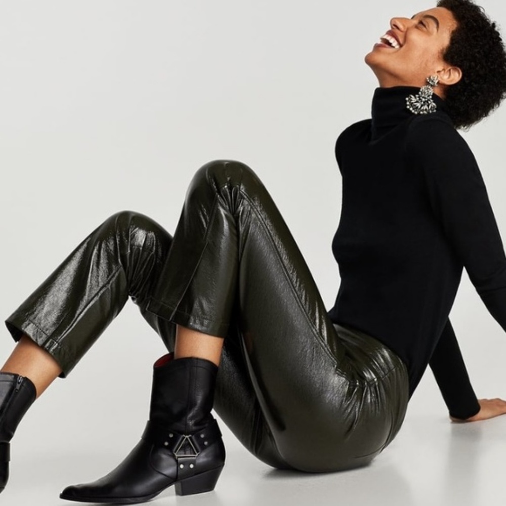 Zara Limited Edition Vinyl Trousers